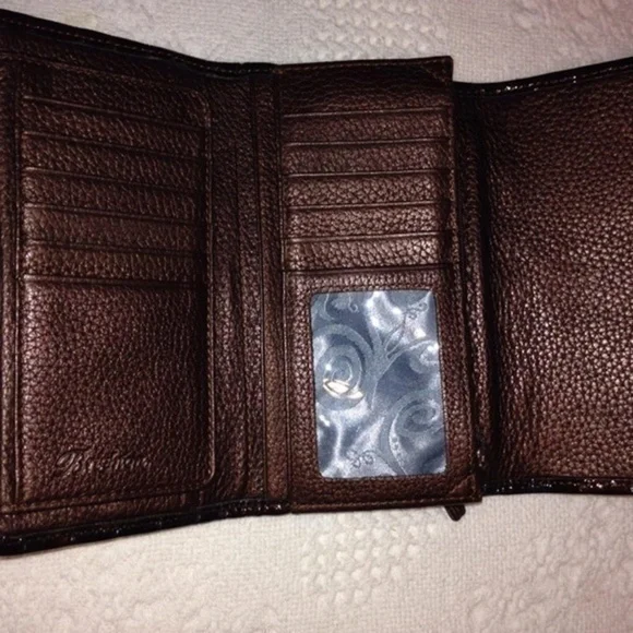 BRIGHTON brown leather purse and wallet set